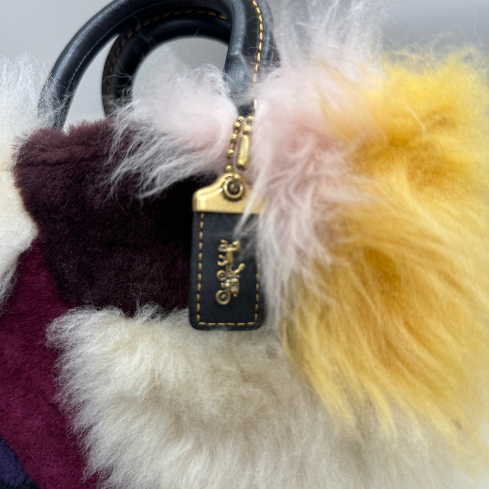 Coach Multicolor Patchwork Fur Shoulder Bag - Picture 9 of 14